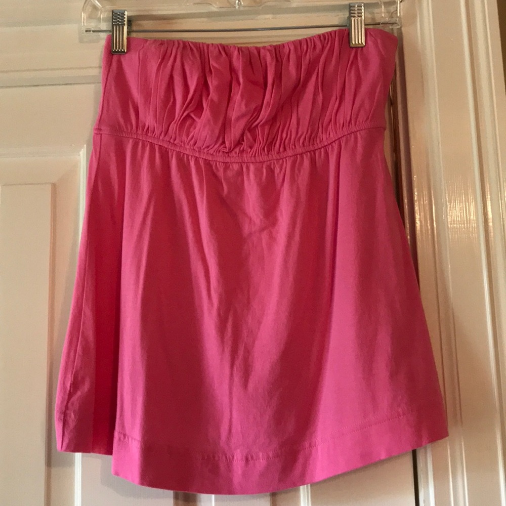 strapless pink Lilly Pulitzer top
